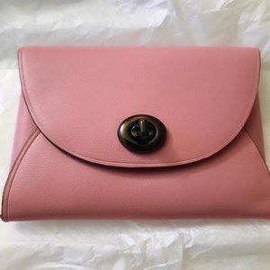 COACH Turnlock Card Case in True Pink